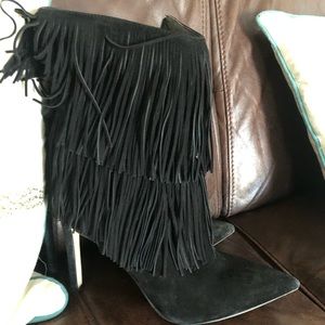 Sam Edelman fringe booties
